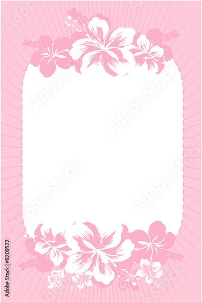 Obraz pink hibiscus card