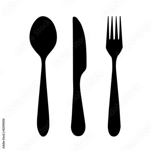 Fototapeta fork spoon knife