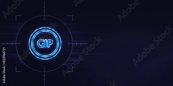 Obraz Gibraltar country pricing symbol neon sign