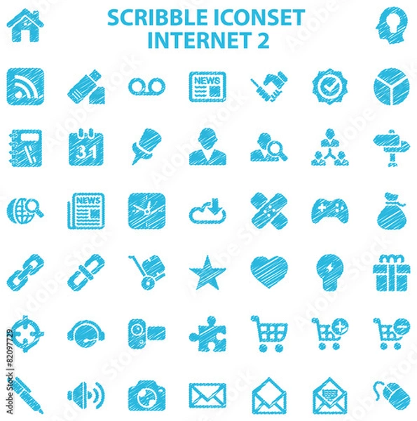 Fototapeta Scribble Iconset Internet 2