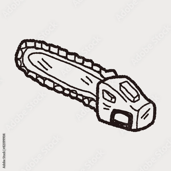 Fototapeta chainsaw doodle
