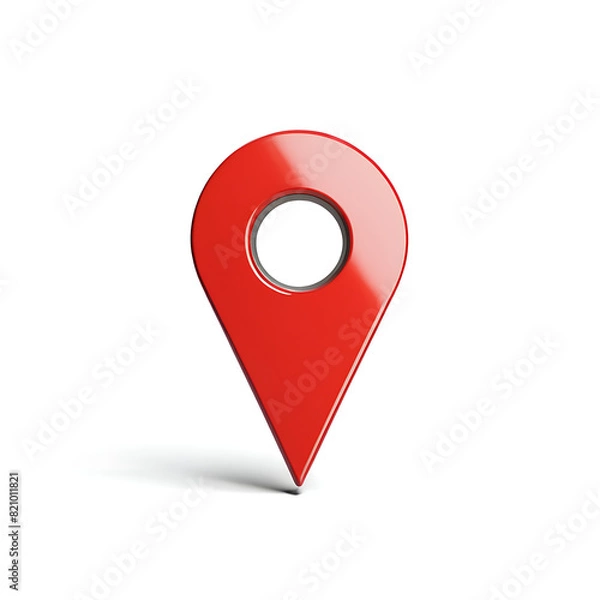 Fototapeta map pointer with red pin icon