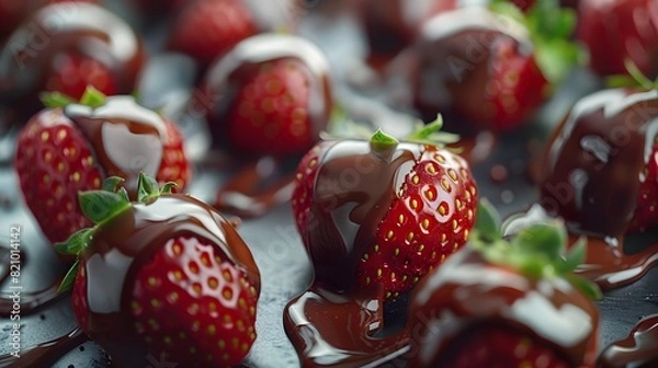Obraz chocolate-dipped strawberries 