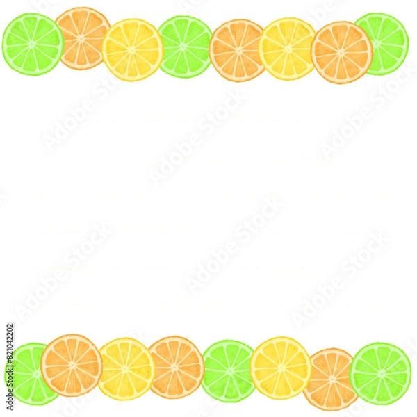 Obraz 上下に柑橘系のフレームメモ