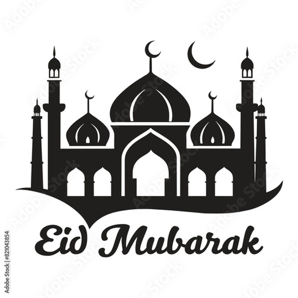 Fototapeta Mosque Vector Eid Mubarak Mosque	