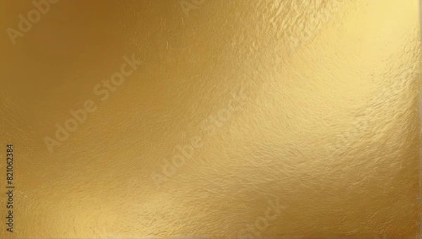 Obraz Gold foil texture background. Golden foil background with light reflections. Shiny yellow leaf gold foil texture