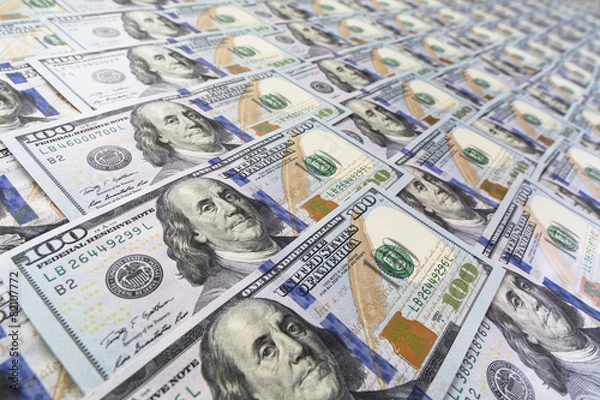 Obraz Large surface covered with US cash notes