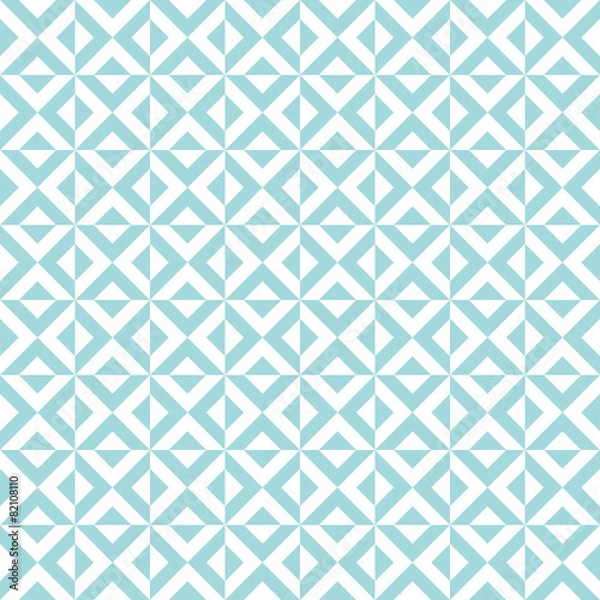 Fototapeta Retro Seamless Pattern Triangle Turquoise