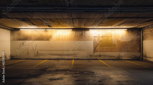 Fototapeta Empty wall underground