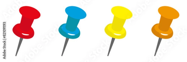 Fototapeta 画鋲　押しピン セット	