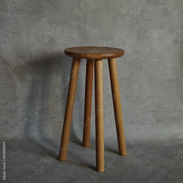 Obraz 丸椅子　スツール　木製家具