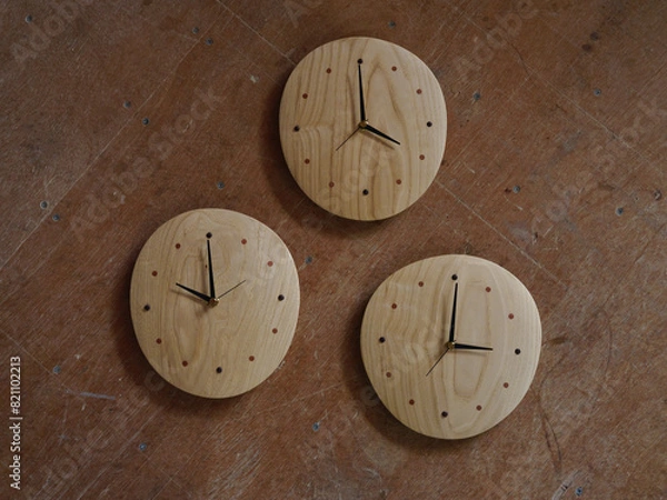 Obraz 木製の壁掛け時計