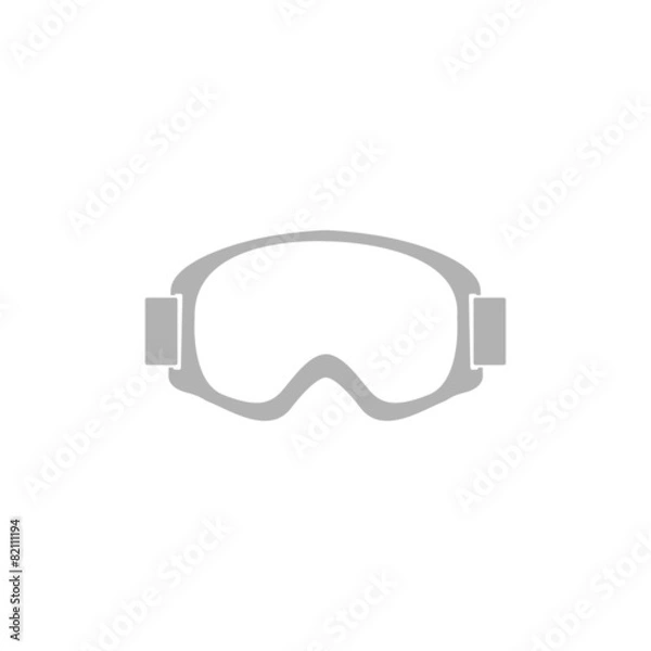 Fototapeta Simple icon of ski goggles.