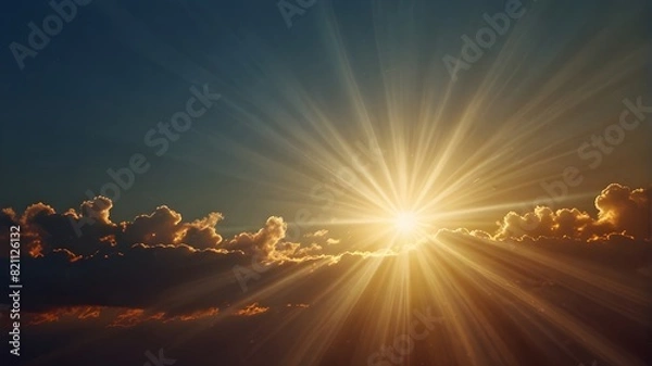 Obraz the sun shining through the clouds