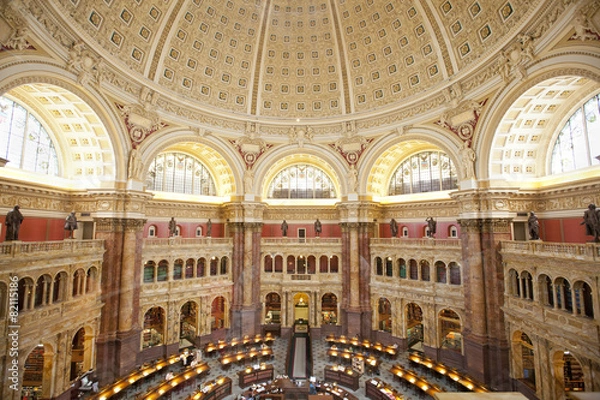 Obraz Biblioteka budynku kongresowego w waszyngtonie