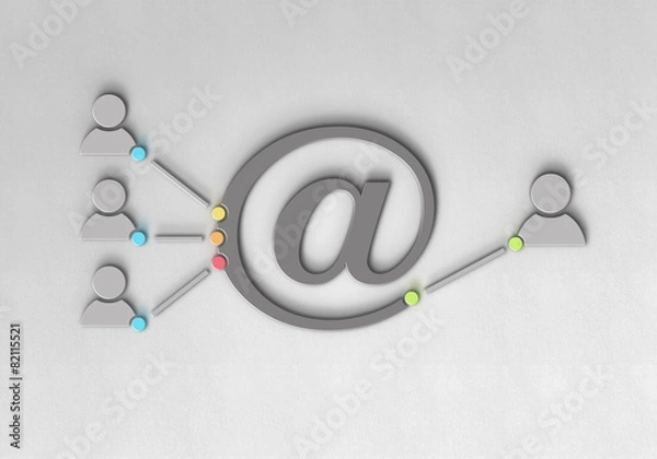 Obraz Mail Figur Spam Firewall