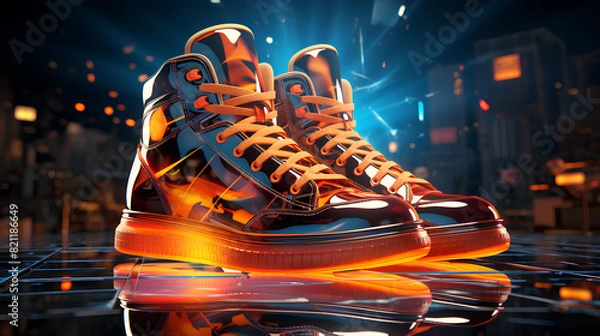 Obraz Стильные светодиодные кроссовки для современного городского образа