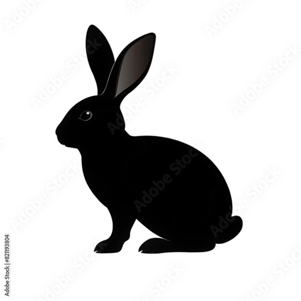 Fototapeta bunny silhouetteon on transparent background