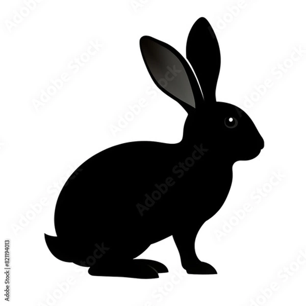 Fototapeta bunny silhouetteon on transparent background