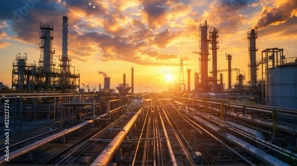 Fototapeta Renewable Energy Solutions: Explore the intersection of petrochemicals and renewable energy, from biofuels to solar panel components 
