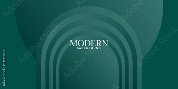 Obraz Dark green abstract background with vertical rectangular shapes. Vector illustration for graphic design