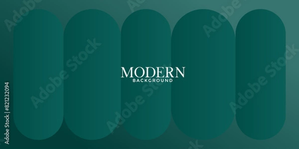 Obraz Dark green abstract background with vertical rectangular shapes. Vector illustration for graphic design