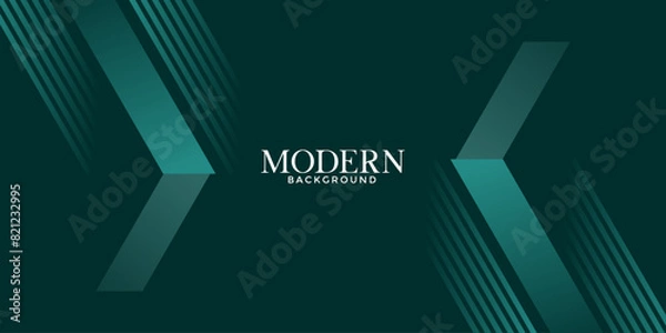 Obraz Dark green abstract background with vertical rectangular shapes. Vector illustration for graphic design