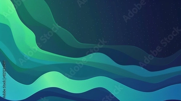 Fototapeta Delicate Silhouettes on Colorful Gradient Background