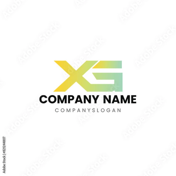 Obraz Letter XG initial logo design 