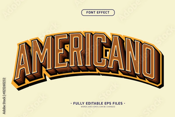 Fototapeta retro and vintage editable text effect with arch font style for logo or menu food and beverage business