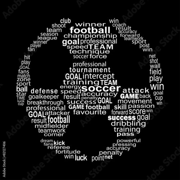 Obraz Football text collage