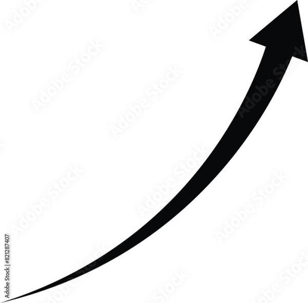 Fototapeta black arrow up vector