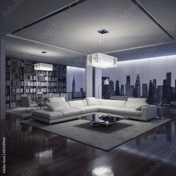 Obraz Modern living room interior design - creativity