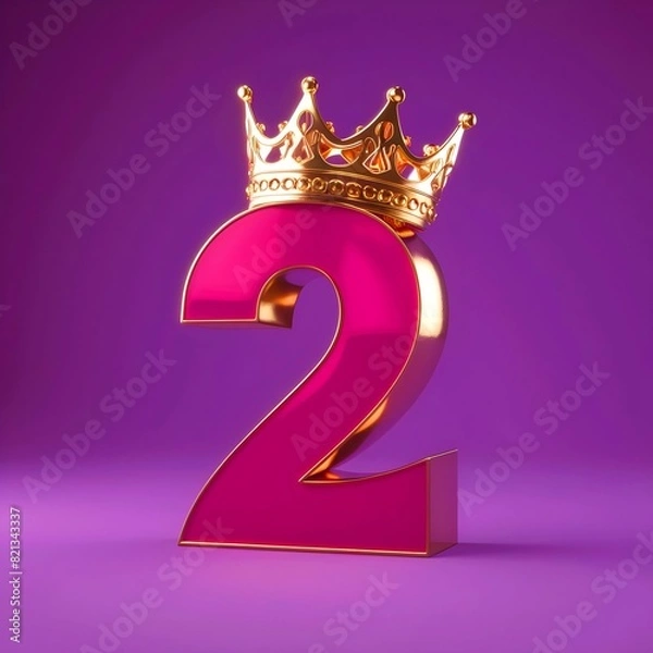 Obraz crown number 2 3D 