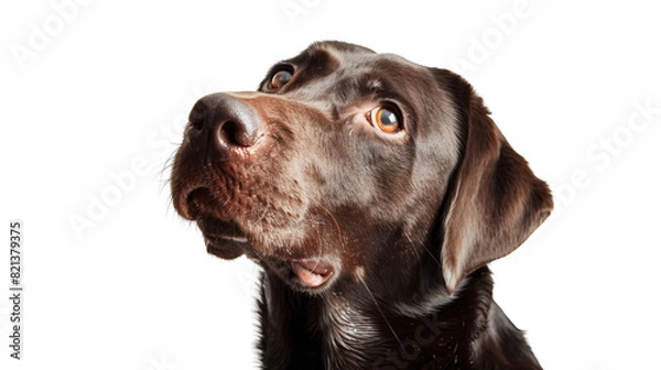 Obraz Dog looking at its owner, isolated