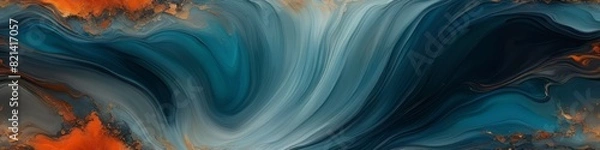 Fototapeta An abstract expression of art, this background showcases the bold contrast of warm orange against cool gray, suggesting a fusion of fire and stone.