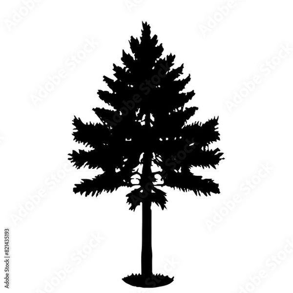 Fototapeta Tree Silhouette Vector Clipart	