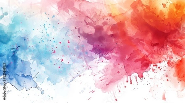 Fototapeta watercolor background with colorful ink splash. watercolor background templates
