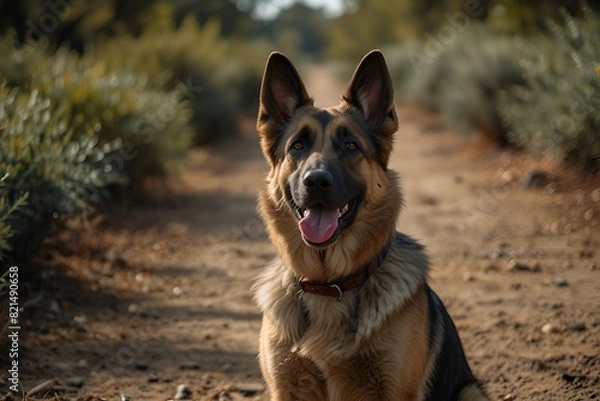 Obraz German shepherd dog. Generative AI