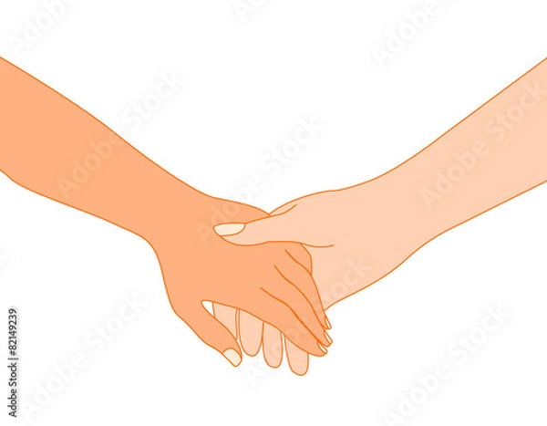 Fototapeta Holding hands
