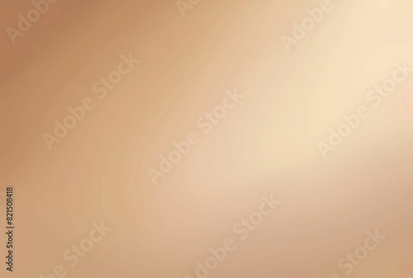 Fototapeta Gradient brown, beige, vanilla background with grainy texture, empty space, template, wallpaper 