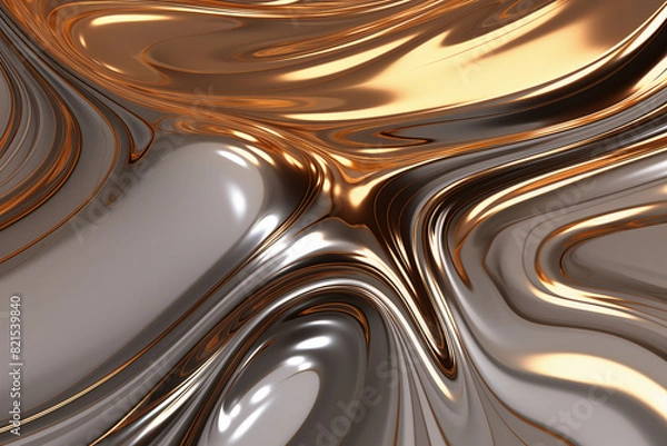 Obraz Liquid Chrome Texture