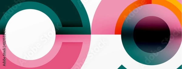 Fototapeta Trendy simple circle abstract background. Vector Illustration For Wallpaper, Banner, Background, Card, Book Illustration, landing page