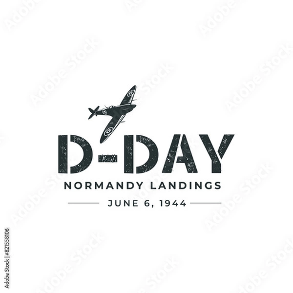 Obraz d-day normandy landing 1944 memorial design template