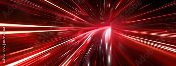 Fototapeta 3D red techno geometric background