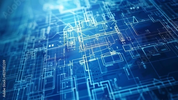 Fototapeta abstract blueprint background architect and construction concept 10