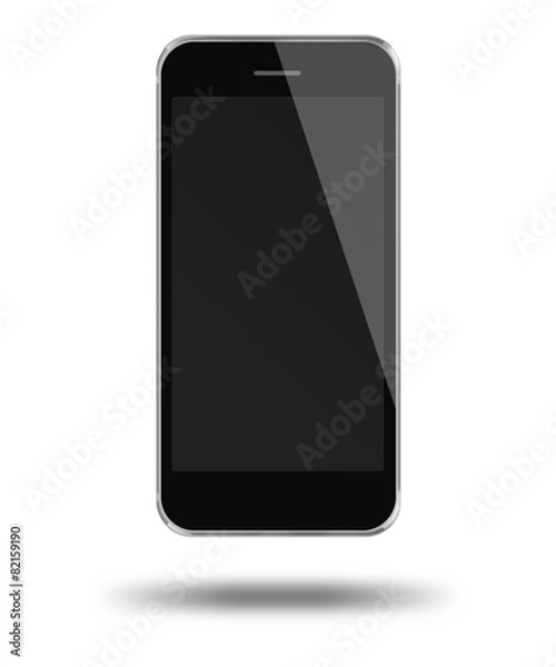 Fototapeta Realistic mobile phone with empty screen.