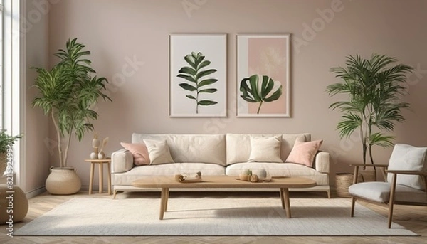 Fototapeta Serene Minimalist Living Room
