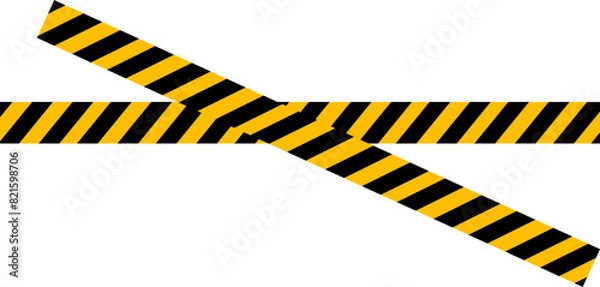 Fototapeta Yellow and Black Alert Stripe