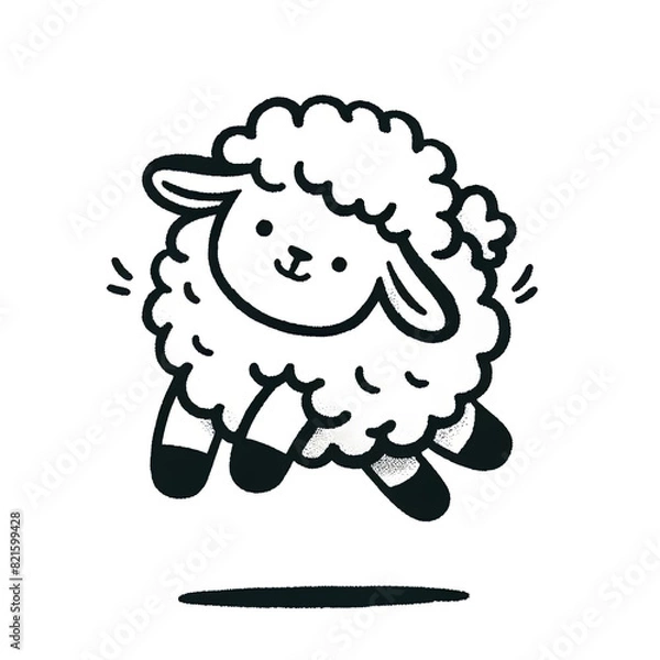 Obraz Whimsical Wool: Doodle Sheep Clipart Collection